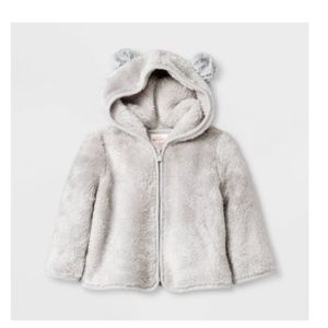 New Cat & Jack toddler faux fur ear hoodie